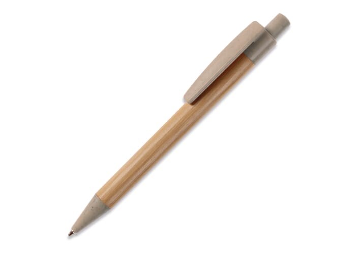 Ball pen bamboe met tarwestro