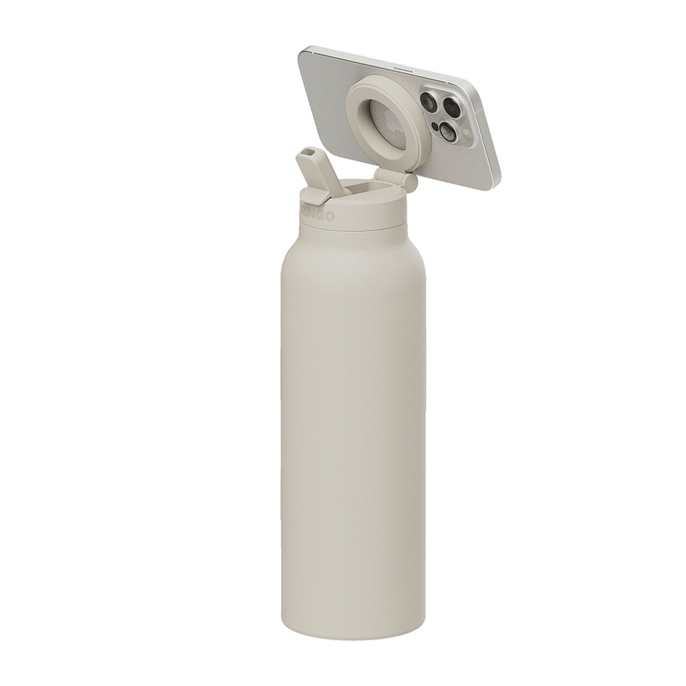 RINGO Pro MagSafe® Waterfles met Magnetic Booster Ring 710ML - gebroken wit (± PMS 7527 off white)