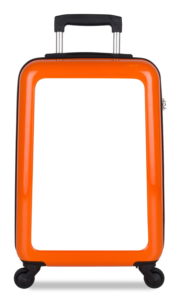 Handbagagekoffer (55 cm) orange (PMS 021C) - met gepersonaliseerde sticker en individuele namen
