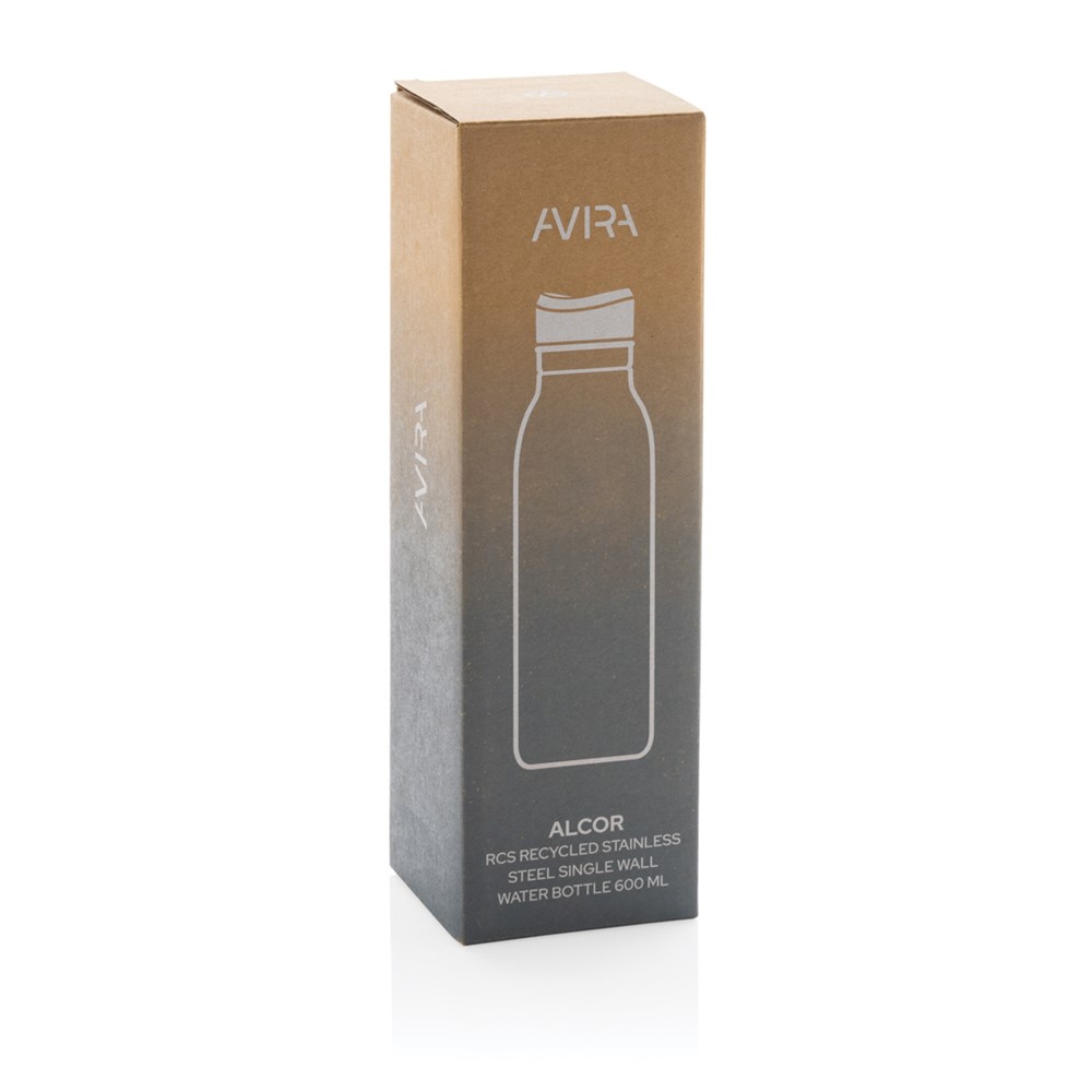 Avira Alcor RCS gerecycled RVS enkelwandige waterfles 600ML