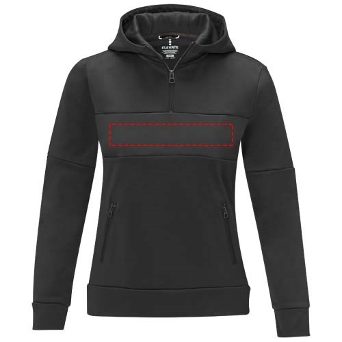 Sayan anorak dames sweater met halve rits en capuchon