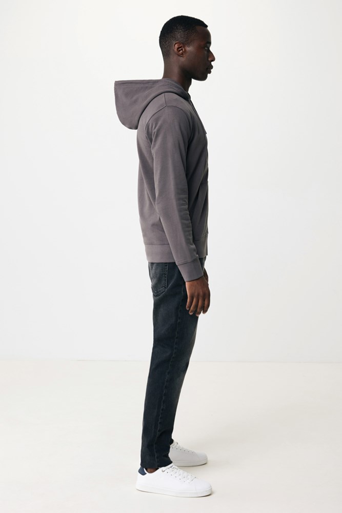 Iqoniq Abisko gerecycled katoen hoodie met rits