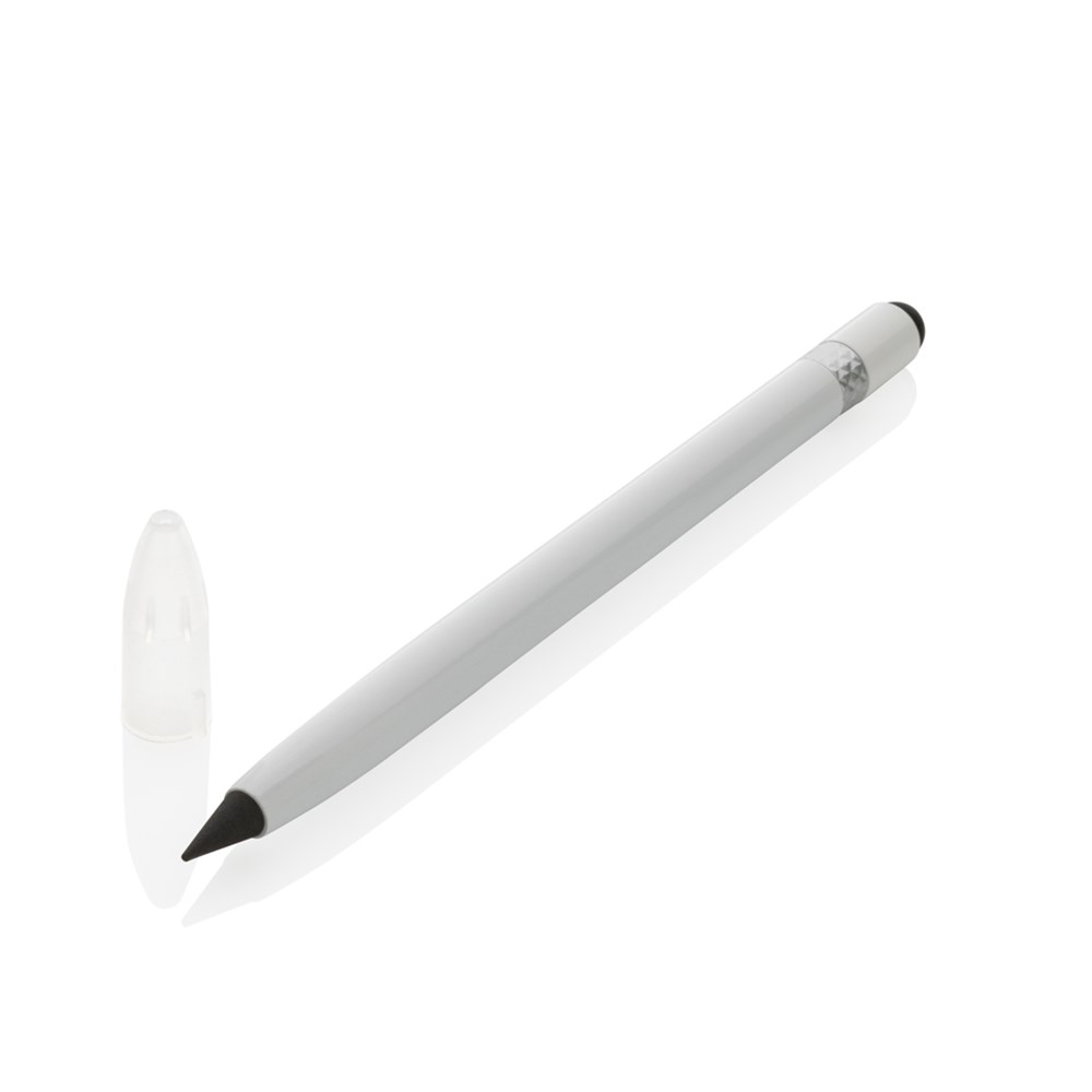 Aluminium inktloze pen met gum
