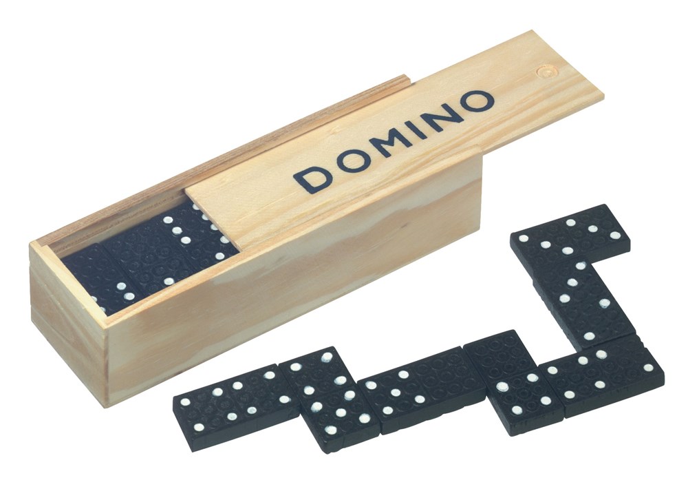 28 delig houten dominospel DOMINO