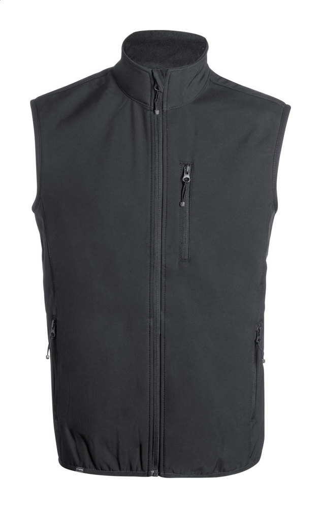 Shelles - RPET softshell vest - Zwart