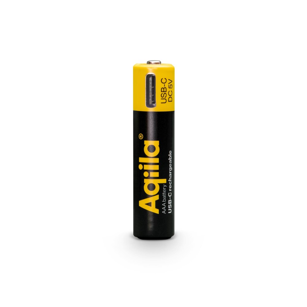 Aqiila Oplaadbare USB-C Batterijen AAA 600mAh 4-pack