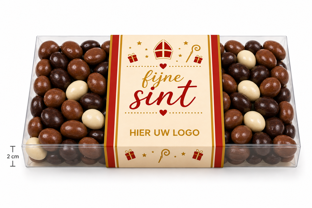 Luxe Geschenkdoosje met 125 gram chocolade pepernoten