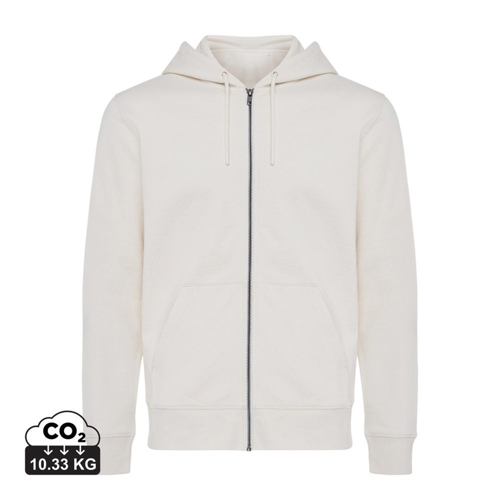 Iqoniq Abisko gerecycled katoen hoodie met rits