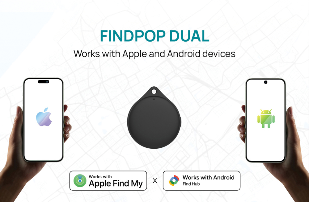 Findpop Dual RCS recycled plastic item finder IPX5