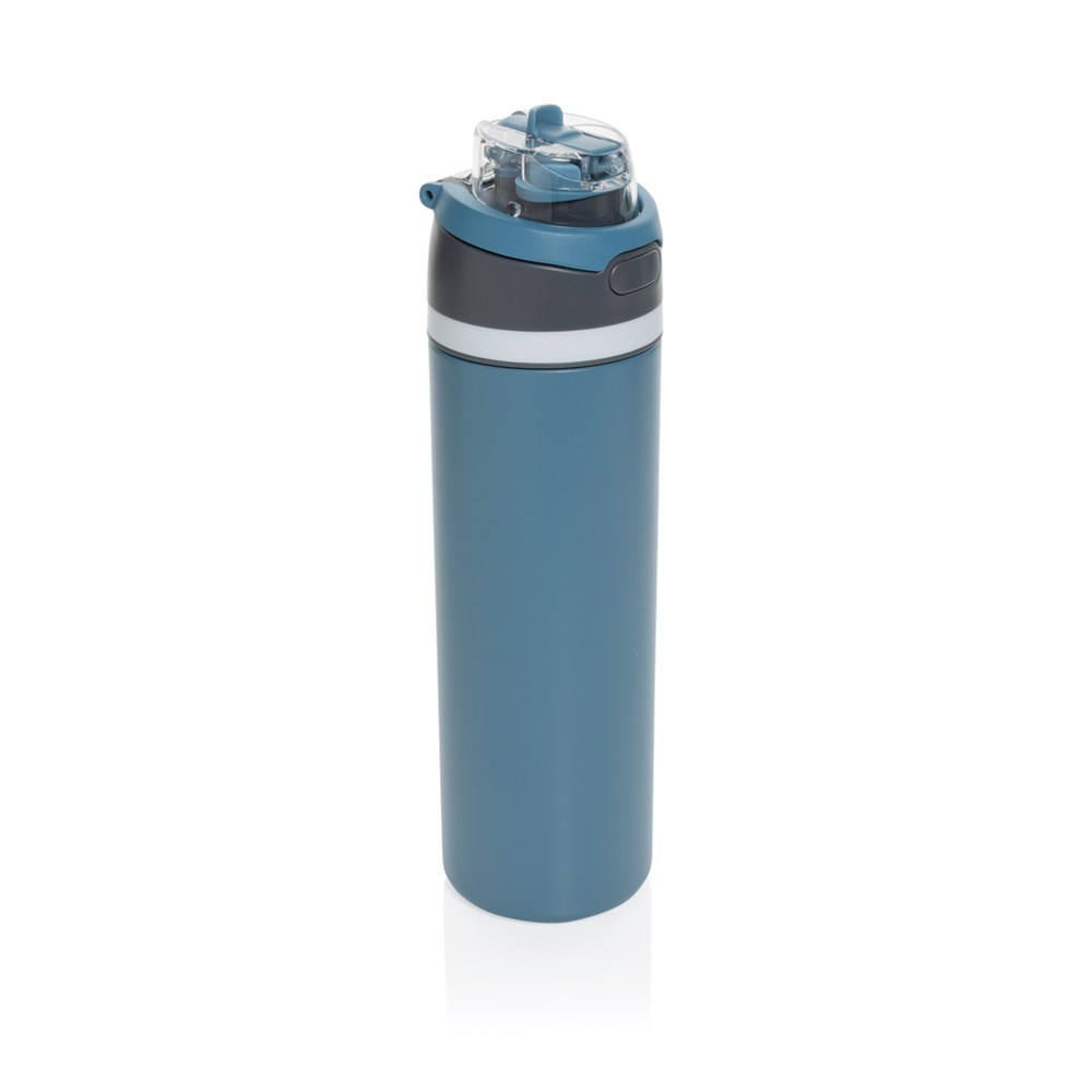Omni Sip RCS Recycled RVS waterfles 720ML - blauw (± PMS 5415)