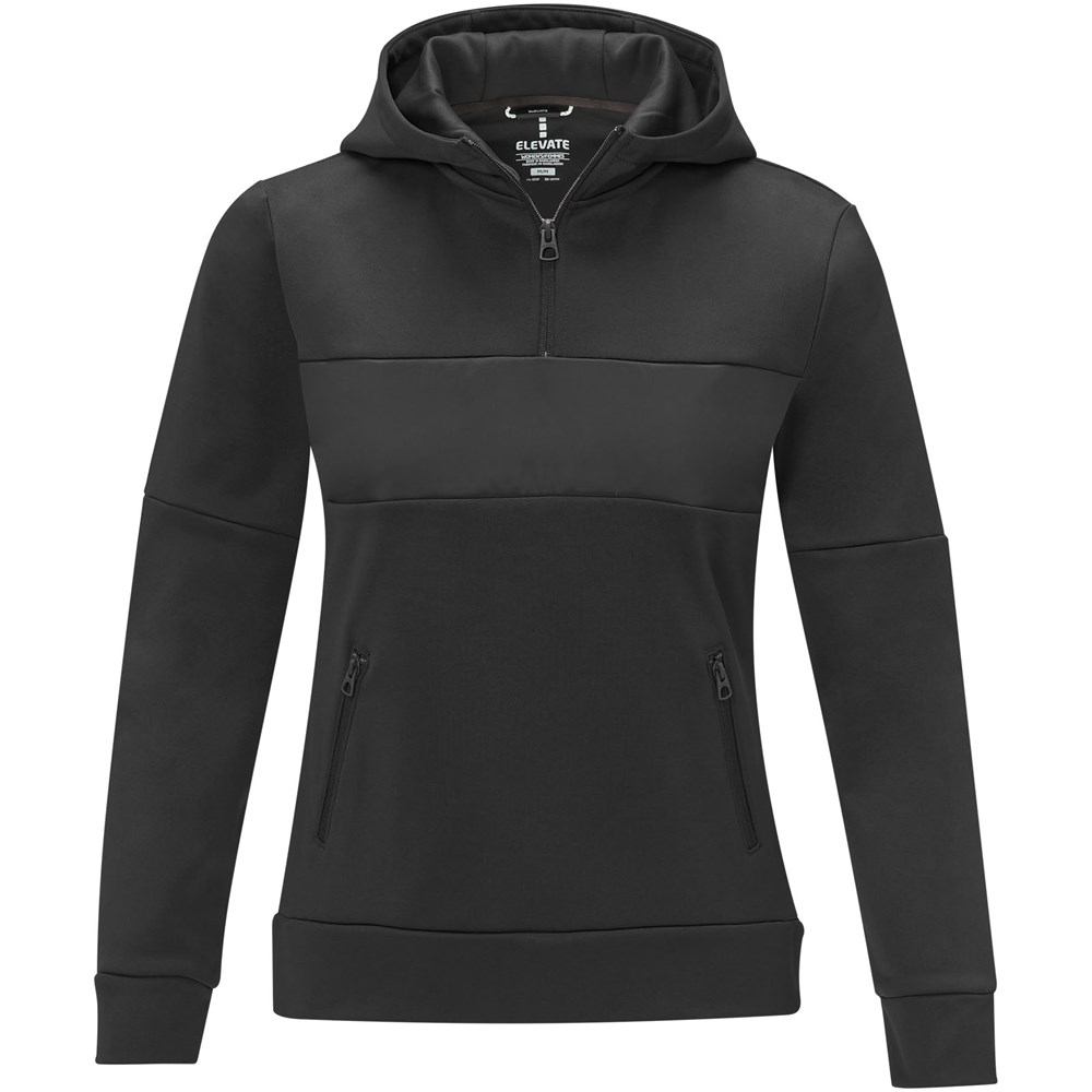 Sayan anorak dames sweater met halve rits en capuchon