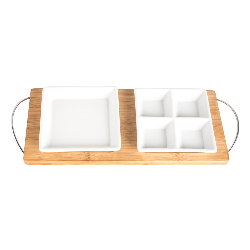 Bamboe tray met 2 Schalen REFLECTS-GETXO