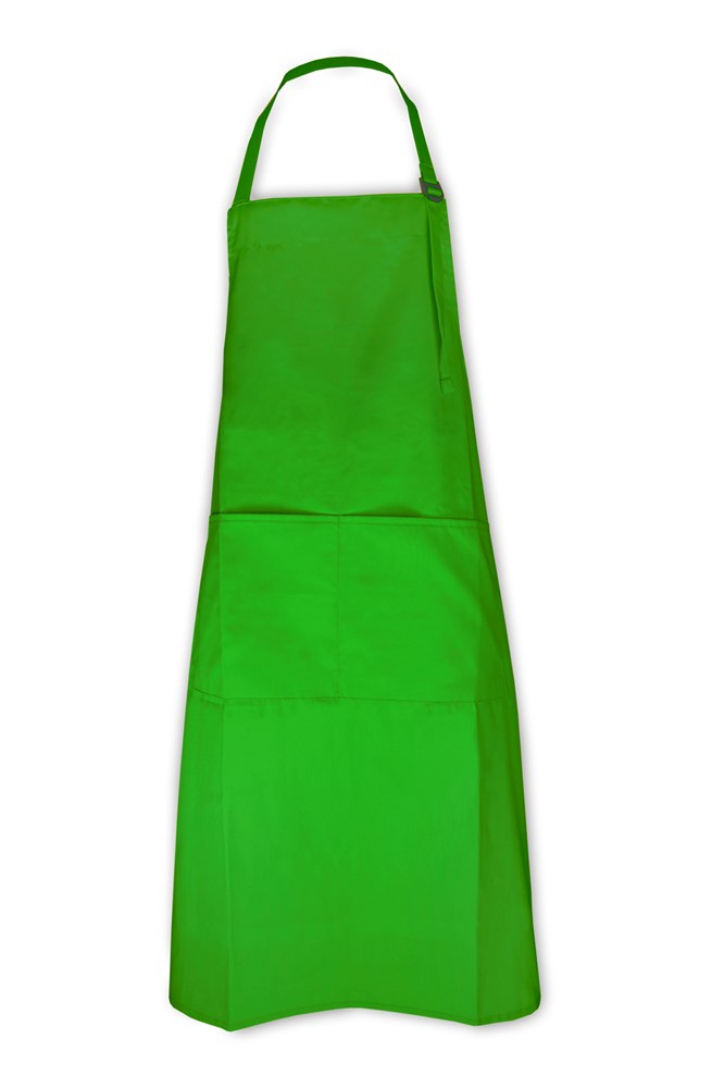 Schort - Wit - Limoengroen