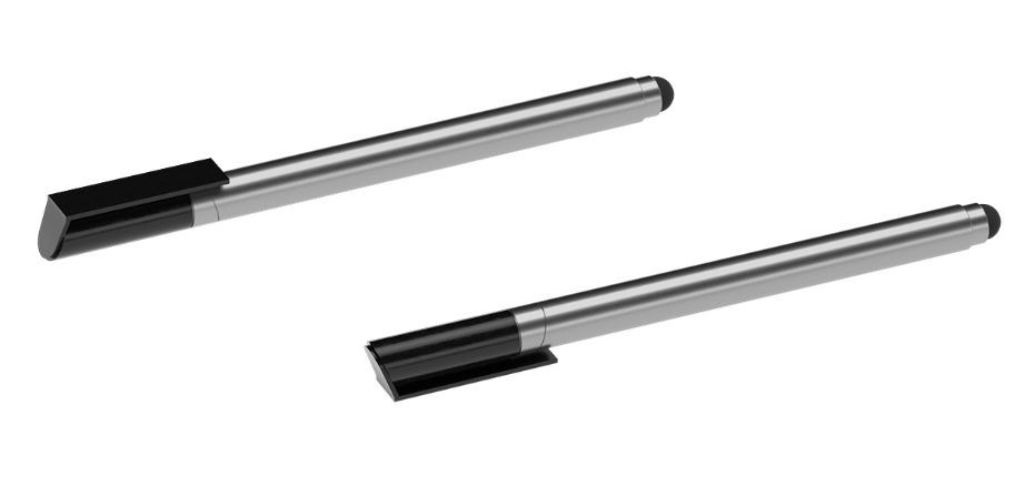 Touch pen stylus met USB stick aluminium zilver-64GB