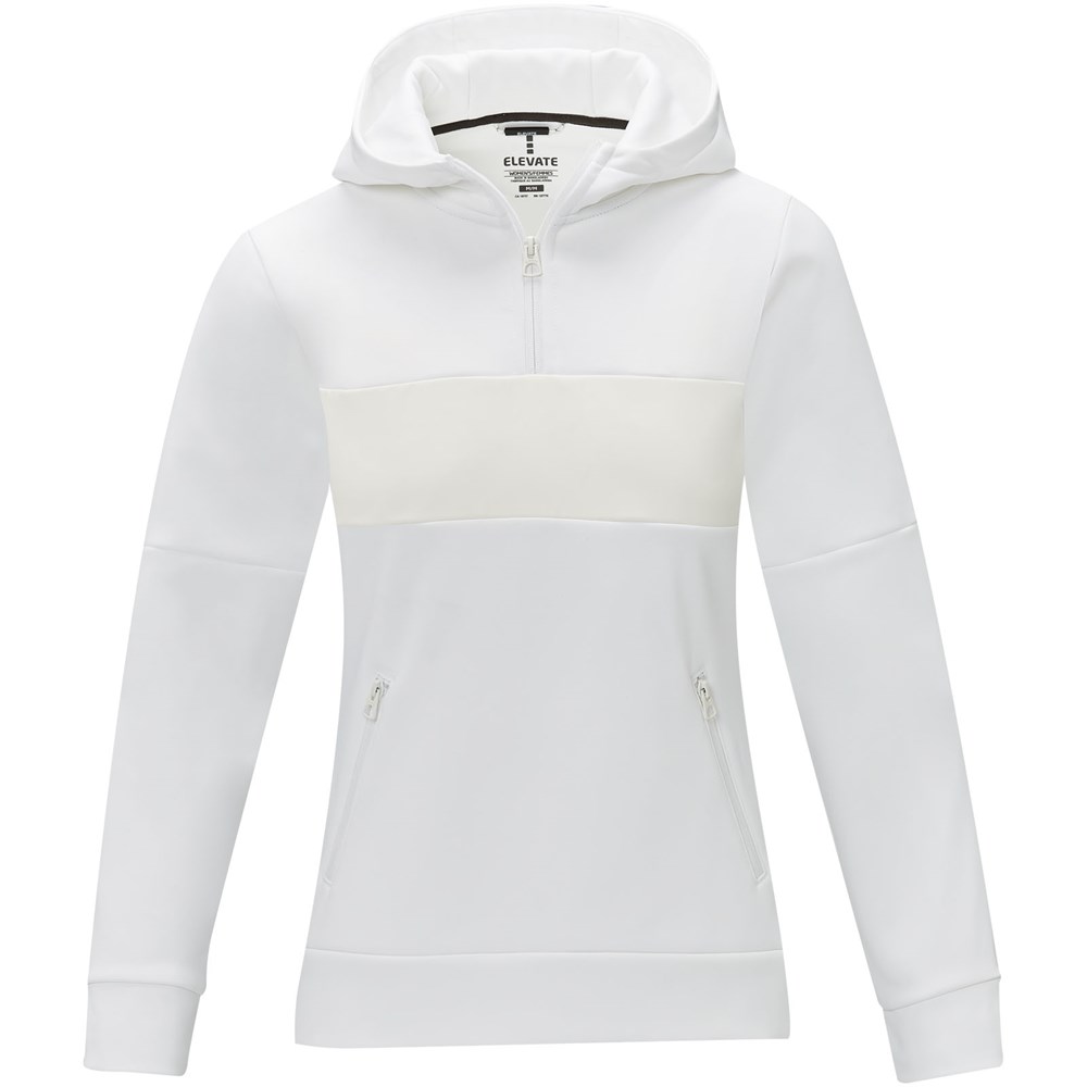 Sayan anorak dames sweater met halve rits en capuchon