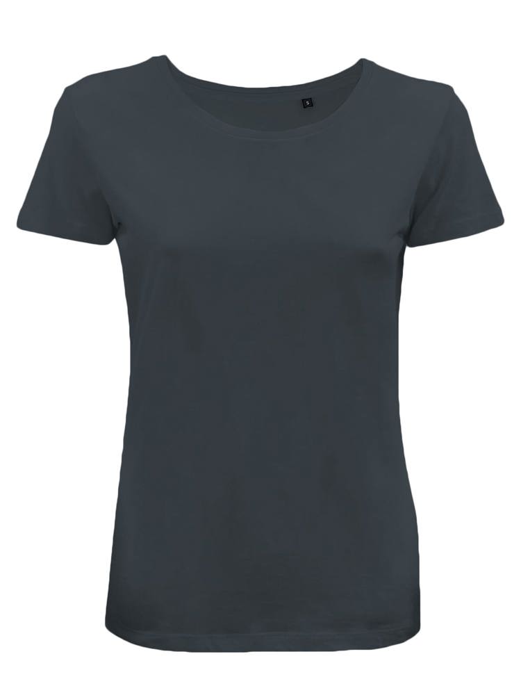 BS Moon dames t-shirt, 150 gr/m² - donkergrijs