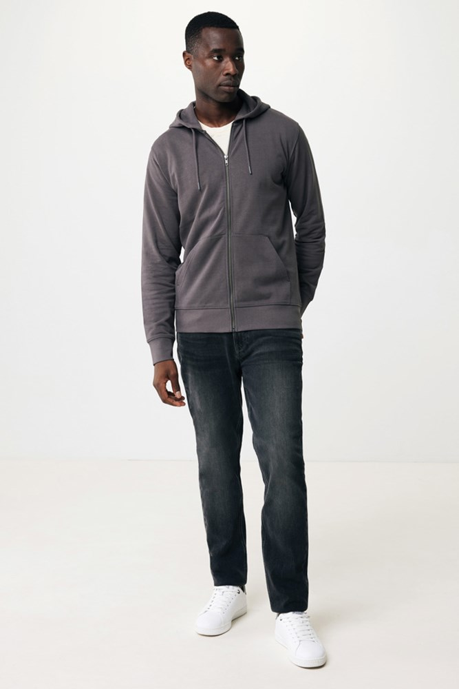 Iqoniq Abisko gerecycled katoen hoodie met rits