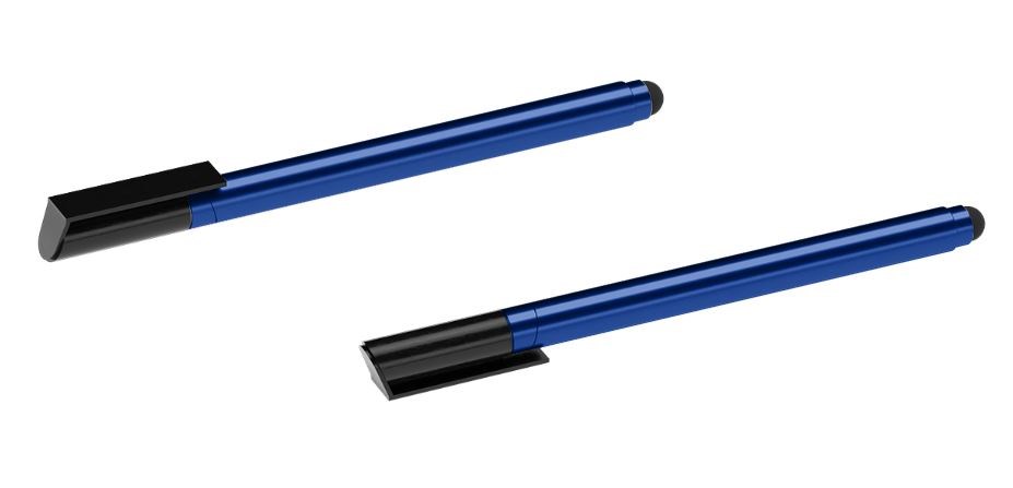 Touch pen stylus met USB stick aluminium blauw-64GB