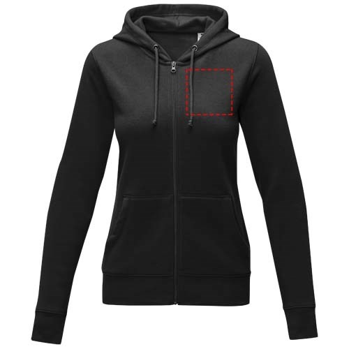 Theron dames hoodie met ritssluitng