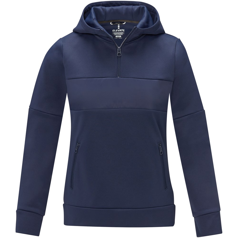 Sayan anorak dames sweater met halve rits en capuchon