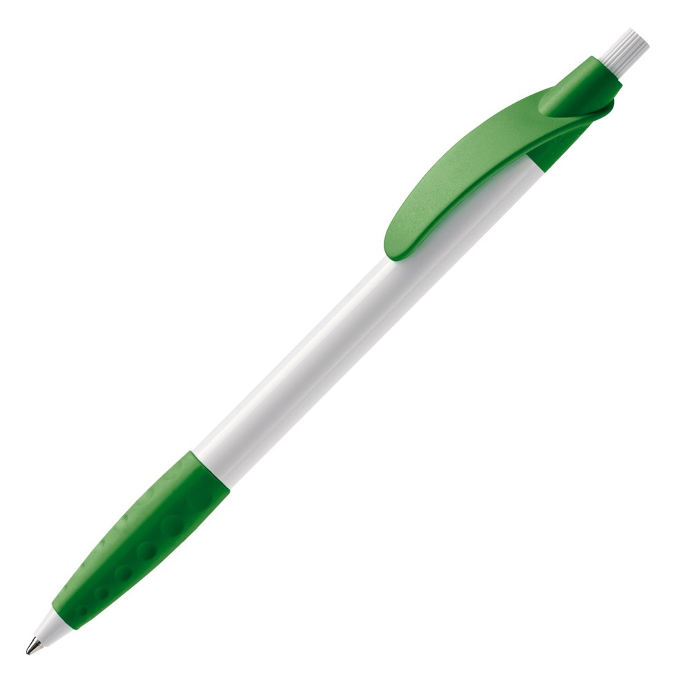 Balpen Cosmo grip hardcolour - Wit / Groen