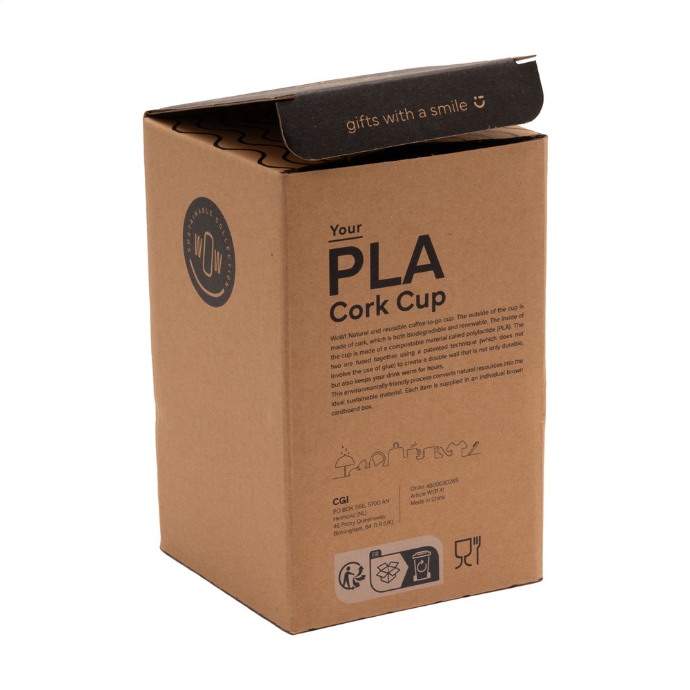 PLA Cork Cup 350 ml koffiebeker