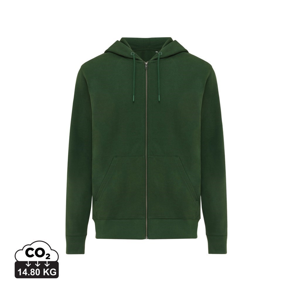 Iqoniq Abisko gerecycled katoen hoodie met rits