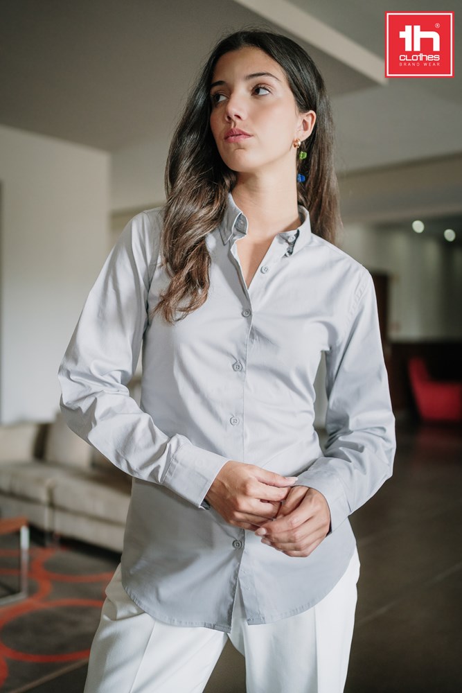 Womens long sleeve poplin shirt Paris women