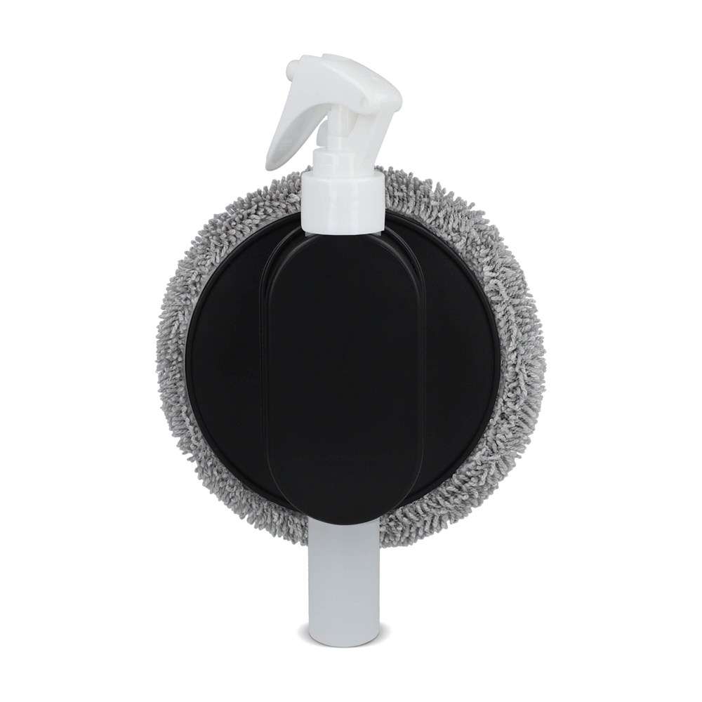 2-in-1 spray en schoonmaakdoek - Zwart
