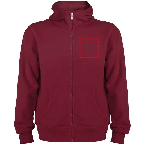 Montblanc 280 g/m² unisex hoodie met volledige rits