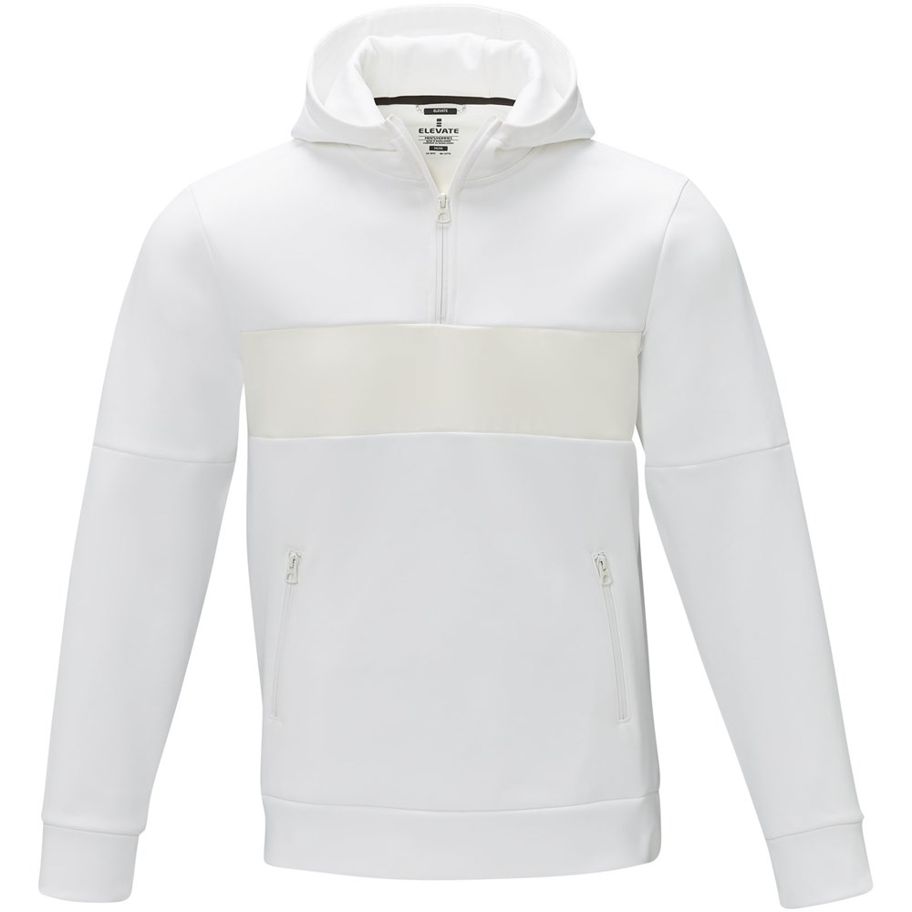 Sayan anorak heren sweater met halve rits en capuchon