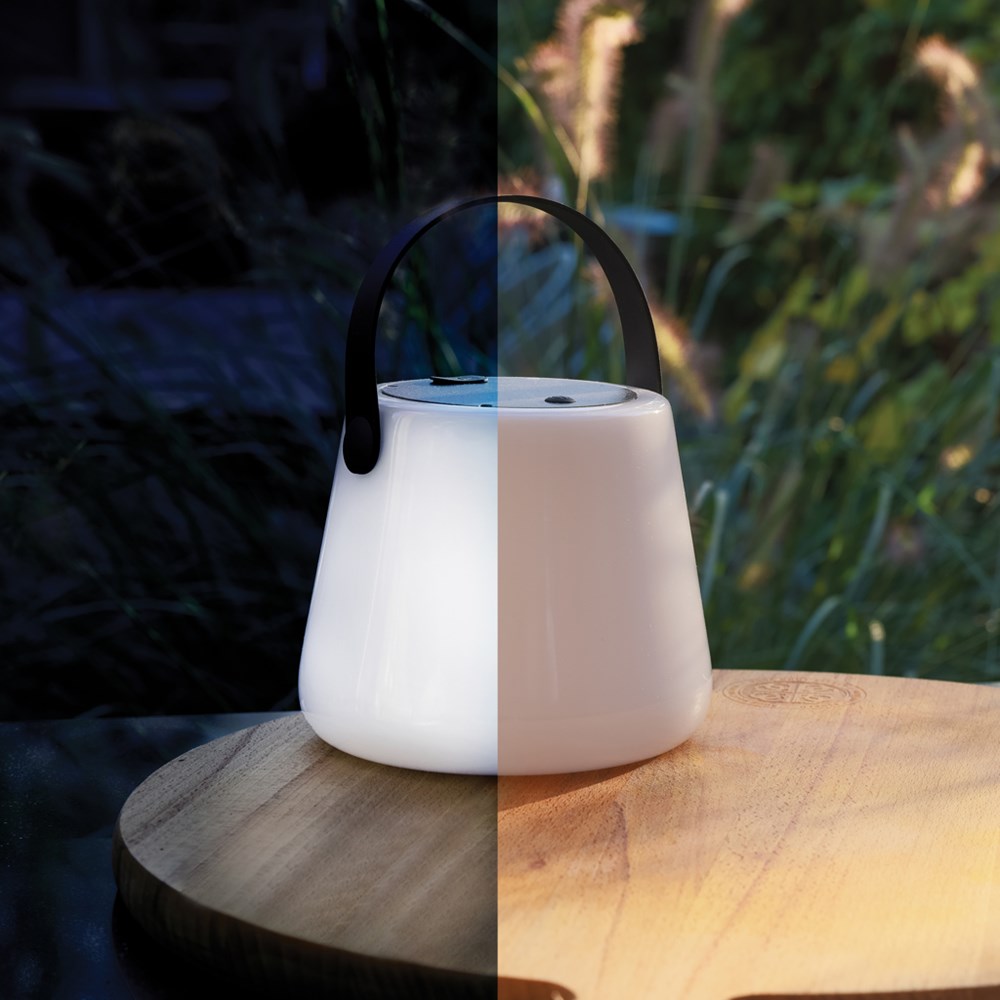 Solar Glow RCS gerecycled plastic USB-oplaadbare buitenlamp