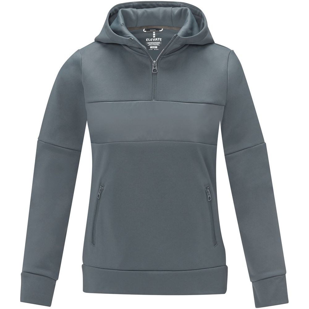 Sayan anorak dames sweater met halve rits en capuchon