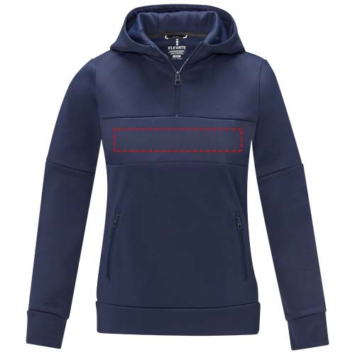 Sayan anorak dames sweater met halve rits en capuchon