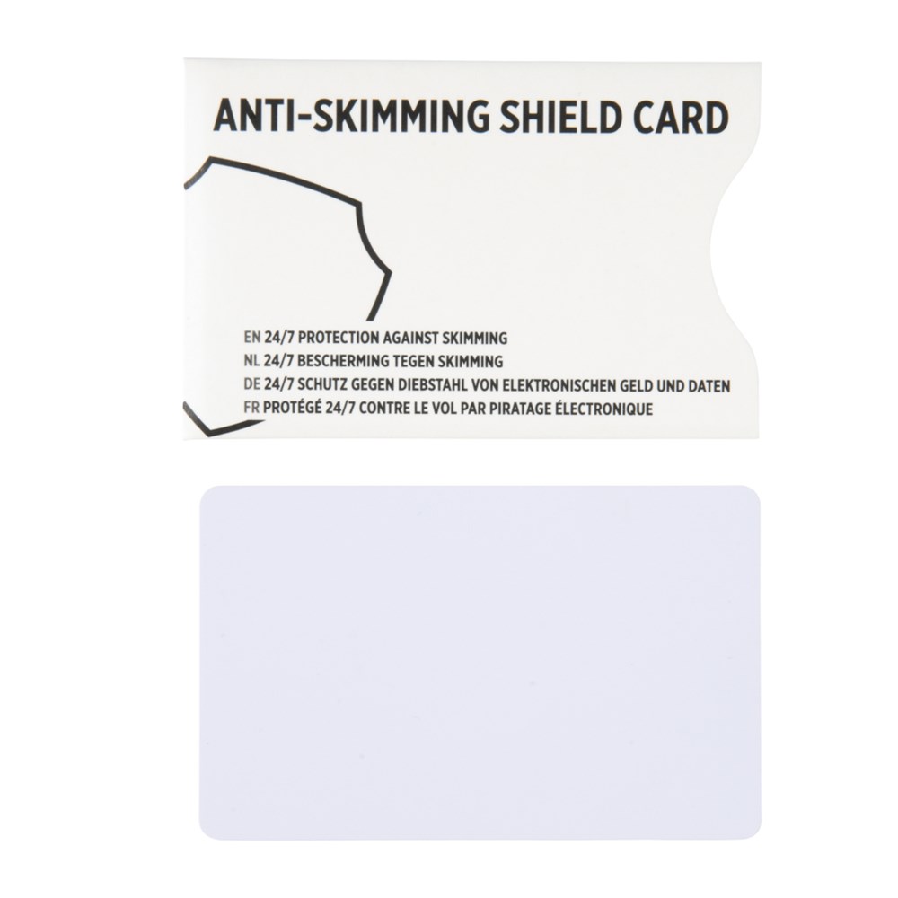 Anti-skimming beschermkaart met actieve stoorzender chip