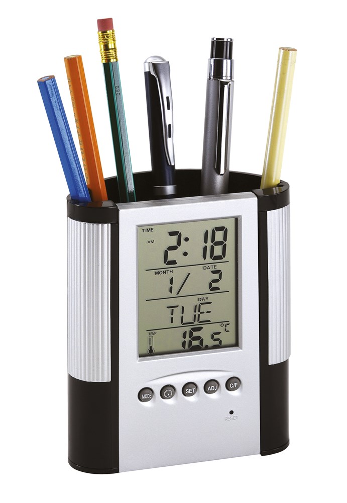 Pennenhouder met LCD alarmklokje  BUTLER