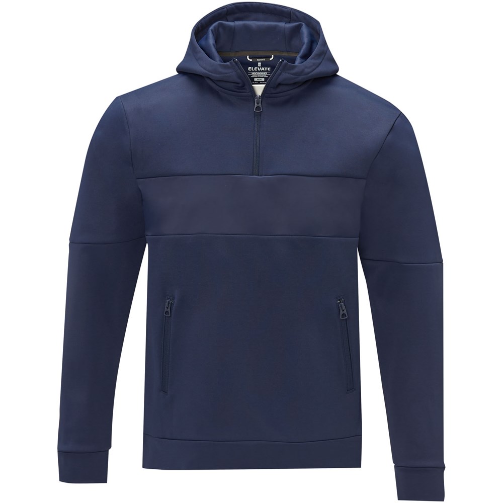 Sayan anorak heren sweater met halve rits en capuchon